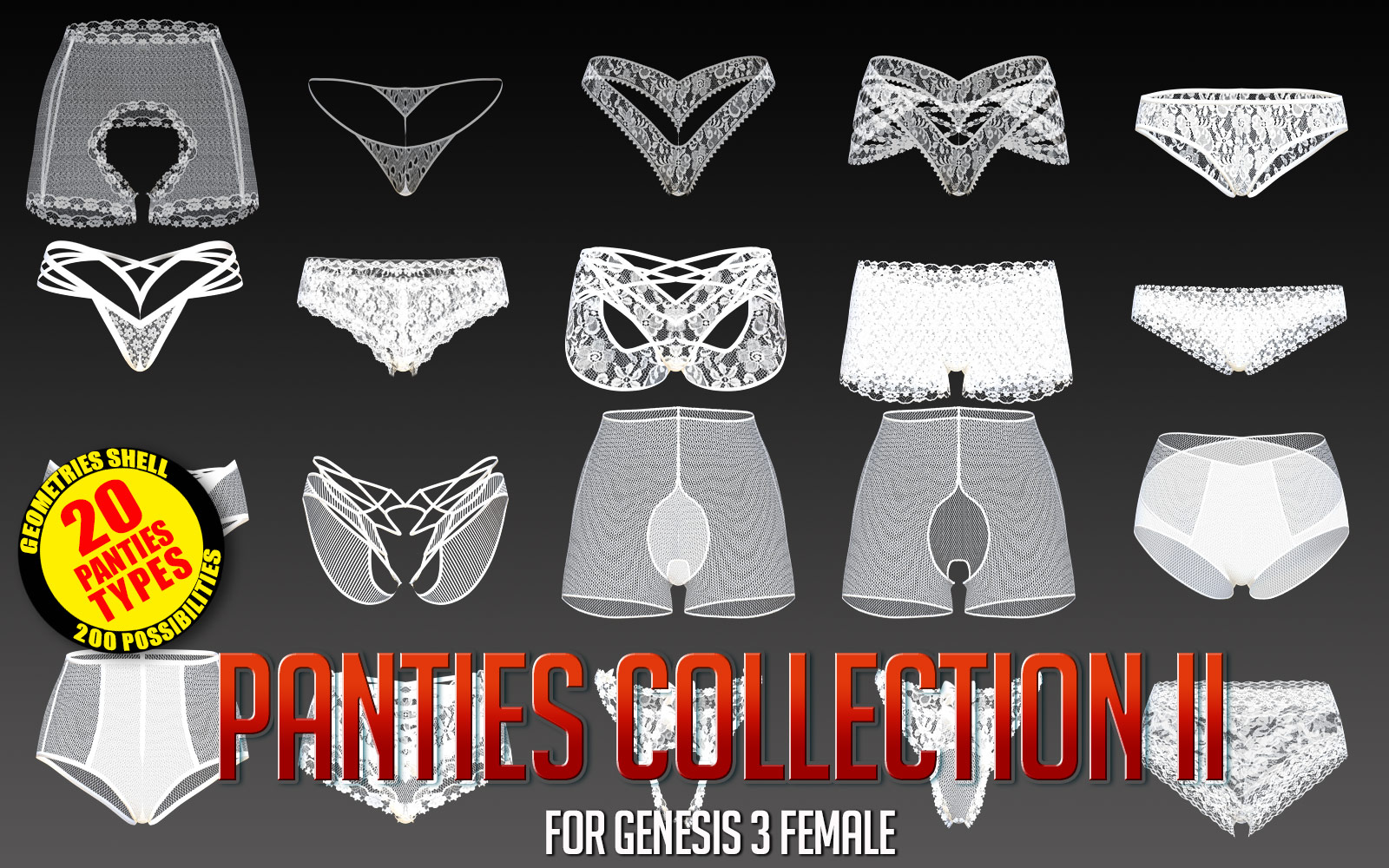 Panties Collection 2 for G3F
