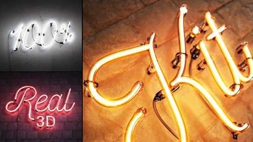 Real 3D Neon Kit - Project for After Effects (Videohive)