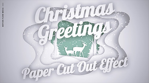 Christmas Greetings - Paper Cut Out - Project for After Effects (Videohive)