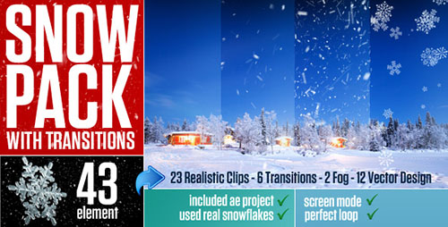 Snow Pack with Transitions - Motion Graphics & ae (Videohive)