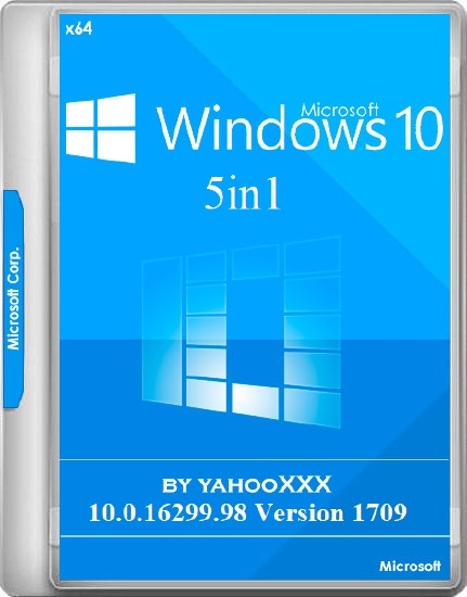 Windows 10 5in1 10.0.16299.98 Version 1709 by yahooXXX 01.12.2017 (RUS/2017)