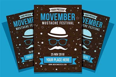 Movember Mustache Festival Flyer