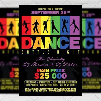 Club A5 Template - Dance Battle Night Flyer