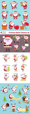 Vectors - Cartoon Santa Clauses 23