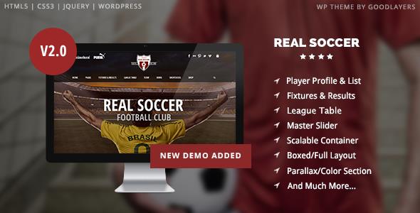 ThemeForest - Real Soccer v2.30 - Sport Clubs Responsive WP Theme