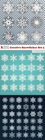 Vectors - Creative Snowflakes Set 3