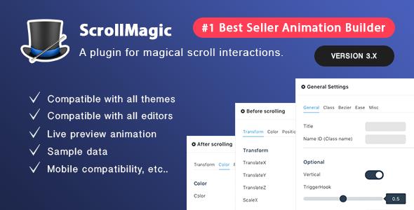 CodeCanyon - Scroll Magic Wordpress v3.3.2.5 - Scrolling Animation Builder Plugin