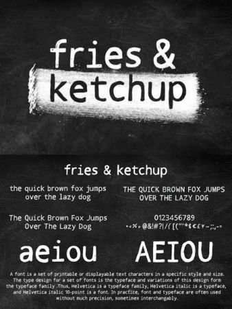 Fries & Ketchup Font 3490304