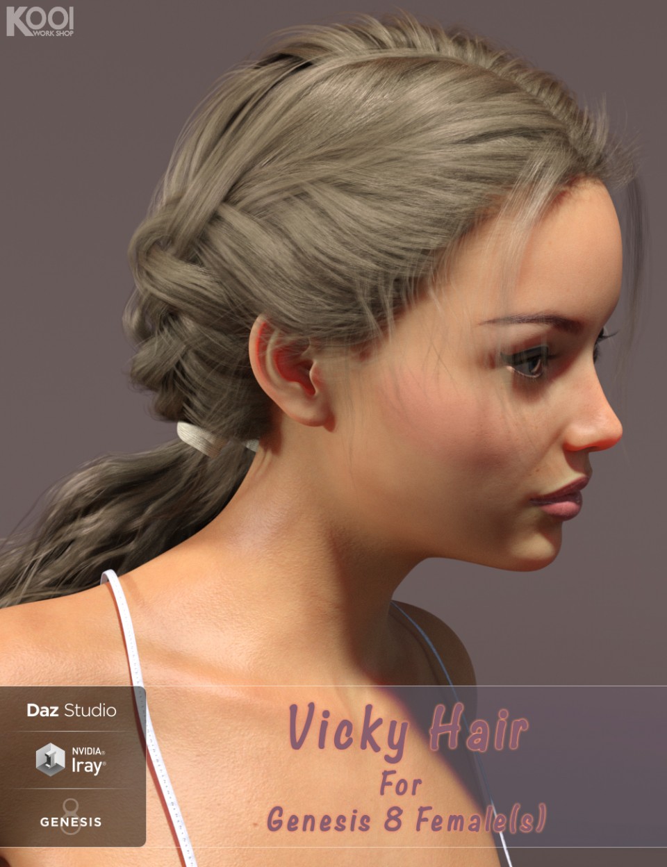 Vicky Hair for Genesis 8 Female(s)