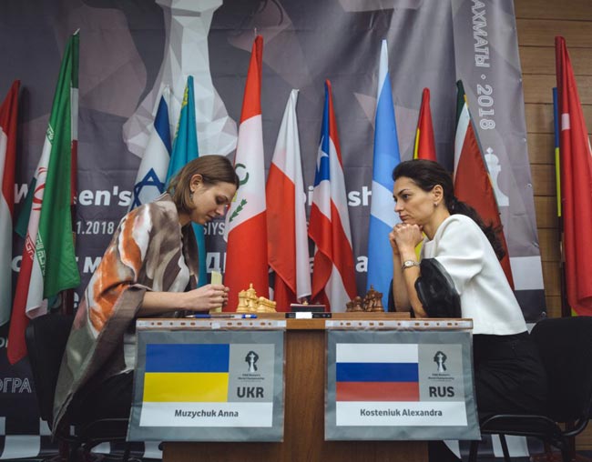 Анна и Мария Музычук на тай-брейке поспорят за выход в 1/2 финала ЧМ по шахматам