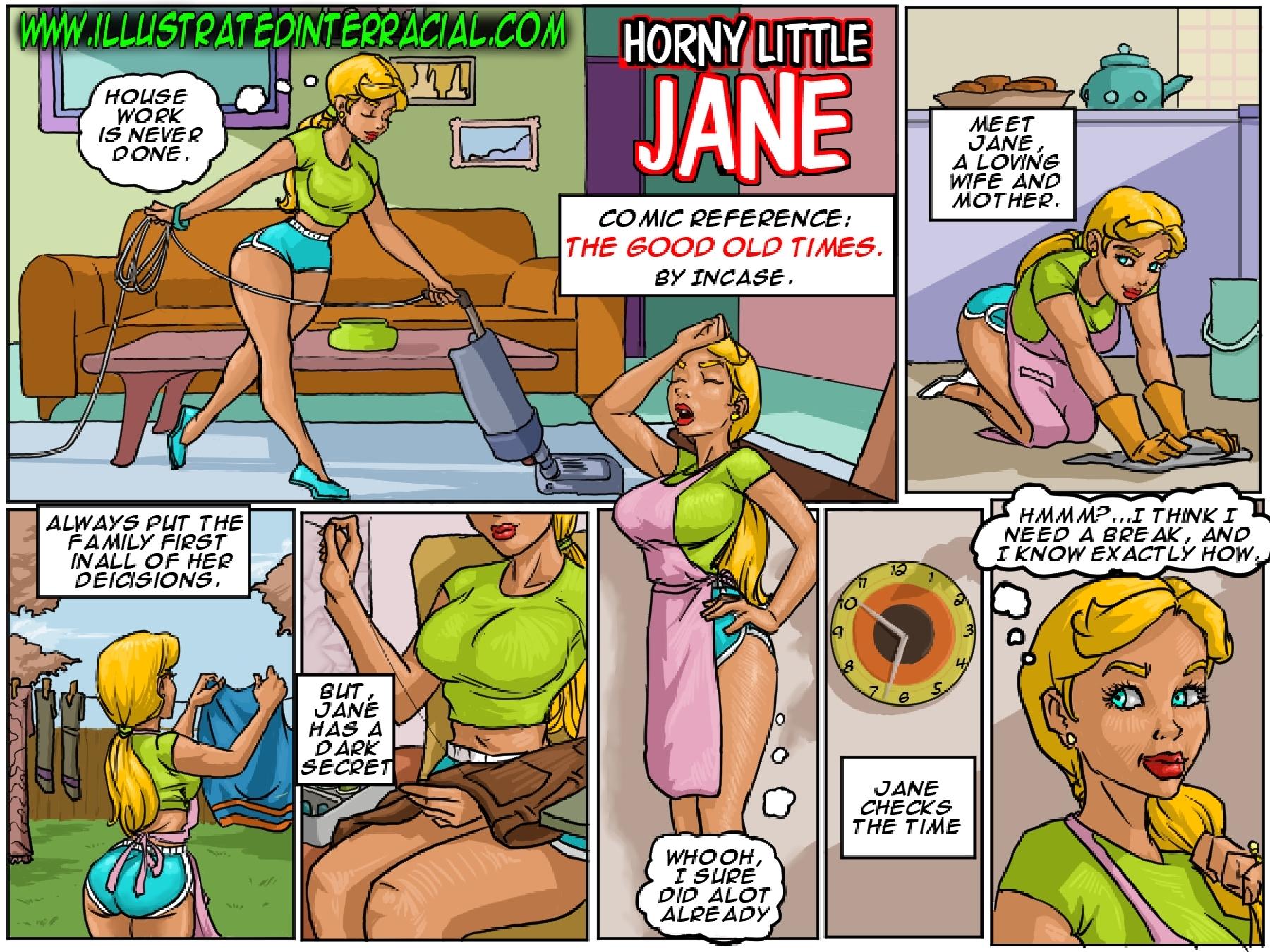 Illustrated interracial - Horny Little Jane