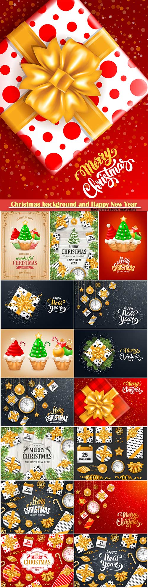Christmas luxury background and Happy New Year vector illustration