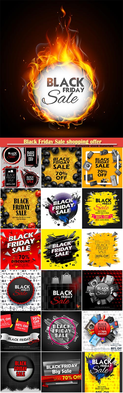 Black Friday Sale shopping offer and promotion background